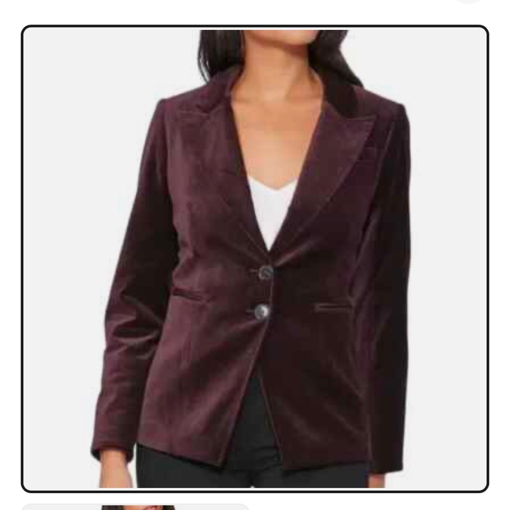 Paige Women 's, Chelsee Velvet Blazer, Black Cherry Size L